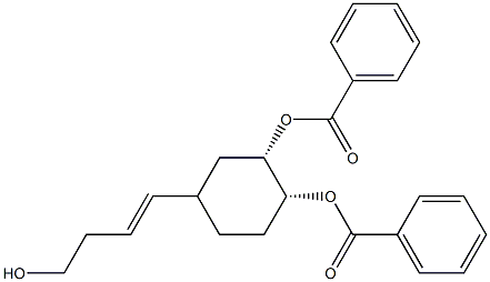 (E)-4-[(3S,4R)-3,4-ビス(ベンゾイルオキシ)シクロヘキシル]-3-ブテン-1-オール 化学構造式