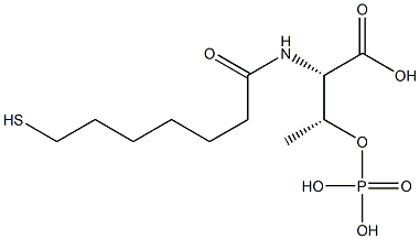 O-Phosphono-N-(7-mercaptoheptanoyl)threonine Struktur