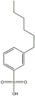 3-Hexylbenzenesulfonic acid 结构式