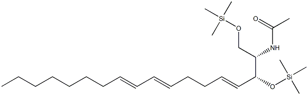 (2S,3R)-2-(Acetylamino)-1,3-bis(trimethylsilyloxy)octadecane-4,8,10-triene 结构式