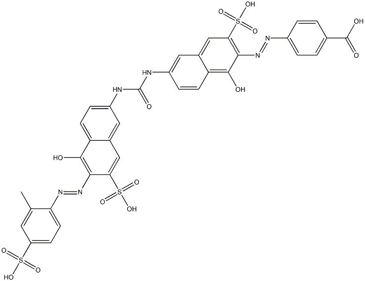 4-[[1-Hydroxy-6-[[[[5-hydroxy-6-[(2-methyl-4-sulfophenyl)azo]-7-sulfo-2-naphthalenyl]amino]carbonyl]amino]-3-sulfo-2-naphthalenyl]azo]benzoic acid