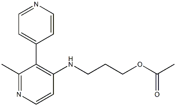 Acetic acid 3-[(2-methyl-3,4'-bipyridin-6-yl)amino]propyl ester Struktur