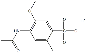4-(Acetylamino)-5-methoxy-2-methylbenzenesulfonic acid lithium salt Structure