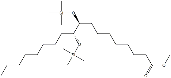 (9S,10R)-9,10-Bis[(trimethylsilyl)oxy]octadecanoic acid methyl ester Structure