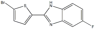 5-フルオロ-2-(5-ブロモチオフェン-2-イル)-1H-ベンゾイミダゾール 化学構造式