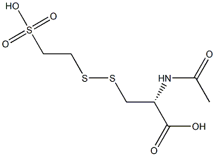 (2R)-2-(Acetylamino)-3-[(2-sulfoethyl)dithio]propionic acid Structure