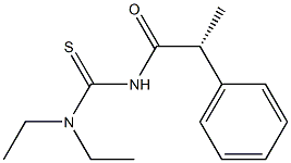 [R,(-)]-1,1-Diethyl-3-hydratropoylthiourea Struktur