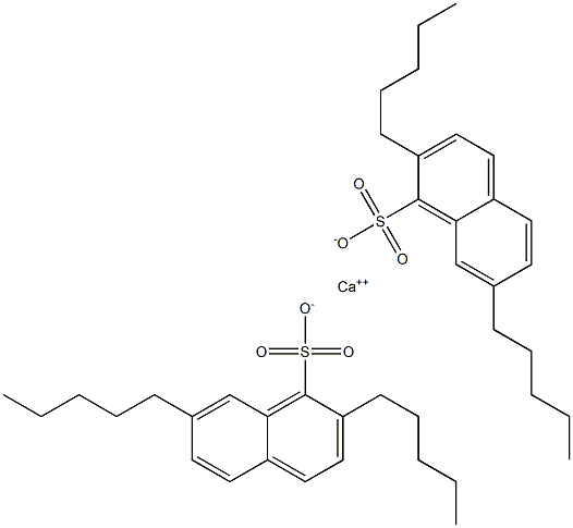 Bis(2,7-dipentyl-1-naphthalenesulfonic acid)calcium salt Structure