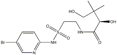 [R,(+)]-N-[2-[(5-Bromo-2-pyridyl)sulfamoyl]ethyl]-2,4-dihydroxy-3,3-dimethylbutyramide Struktur