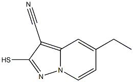 2-Mercapto-5-ethylpyrazolo[1,5-a]pyridine-3-carbonitrile Struktur