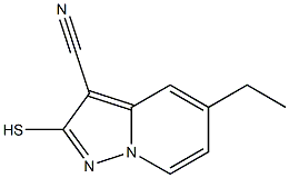 2-Mercapto-5-ethylpyrazolo[1,5-a]pyridine-3-carbonitrile 结构式