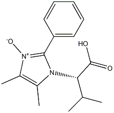 3-[(S)-1-Carboxy-2-methylpropyl]-4,5-dimethyl-2-phenyl-3H-imidazole 1-oxide Struktur