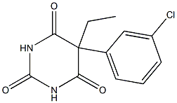 5-(m-Chlorophenyl)-5-ethyl-2,4,6(1H,3H,5H)-pyrimidinetrione Struktur