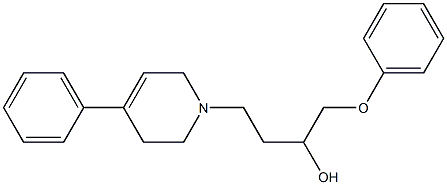 1-フェノキシ-4-[(4-フェニル-1,2,3,6-テトラヒドロピリジン)-1-イル]-2-ブタノール 化学構造式