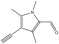 4-エチニル-1,3,5-トリメチル-1H-ピロール-2-カルボアルデヒド 化学構造式