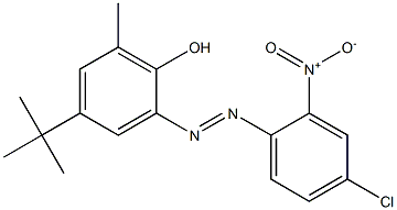 4-tert-ブチル-2-(4-クロロ-2-ニトロフェニルアゾ)-6-メチルフェノール 化学構造式