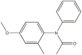 N-フェニル-N-(4-メトキシ-2-メチルフェニル)アセトアミド 化学構造式