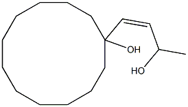 1-[(Z)-3-ヒドロキシ-1-ブテニル]-1-シクロドデカノール 化学構造式