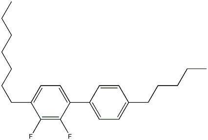 4-Heptyl-4'-pentyl-2,3-difluoro-1,1'-biphenyl Struktur