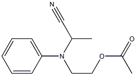 N-(2-アセトキシエチル)-N-(1-シアノエチル)アニリン 化学構造式