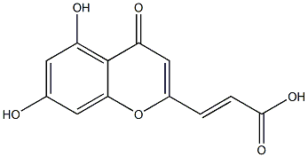 (E)-3-(5,7-Dihydroxy-4-oxo-4H-1-benzopyran-2-yl)acrylic acid Structure