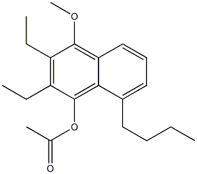 1-Acetoxy-2-ethyl-3-ethyl-4-methoxy-8-butylnaphthalene