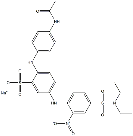 2-[(4-Acetylaminophenyl)amino]-5-[[2-nitro-4-(N,N-diethylsulfamoyl)phenyl]amino]benzenesulfonic acid sodium salt