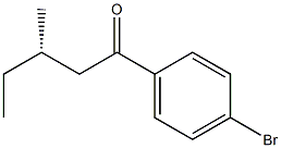 [S,(+)]-1-(4-Bromophenyl)-3-methyl-1-pentanone Structure