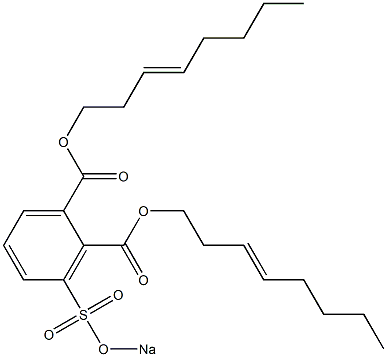 3-(Sodiosulfo)phthalic acid di(3-octenyl) ester 结构式