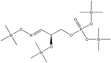 Phosphoric acid (S)-2-(trimethylsilyloxy)-3-(trimethylsilyloxyimino)propylbis(trimethylsilyl) ester Struktur