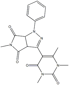 3a,6a-Dihydro-1-phenyl-5-methyl-3-[(1,2,3,4-tetrahydro-1,3,6-trimethyl-2,4-dioxopyrimidin)-5-yl]pyrrolo[3,4-c]pyrazole-4,6(1H,5H)-dione|