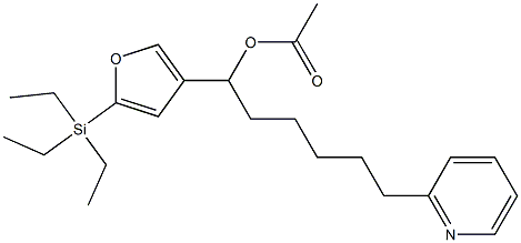 Acetic acid 1-[5-(triethylsilyl)-3-furyl]-6-(2-pyridyl)hexyl ester Struktur