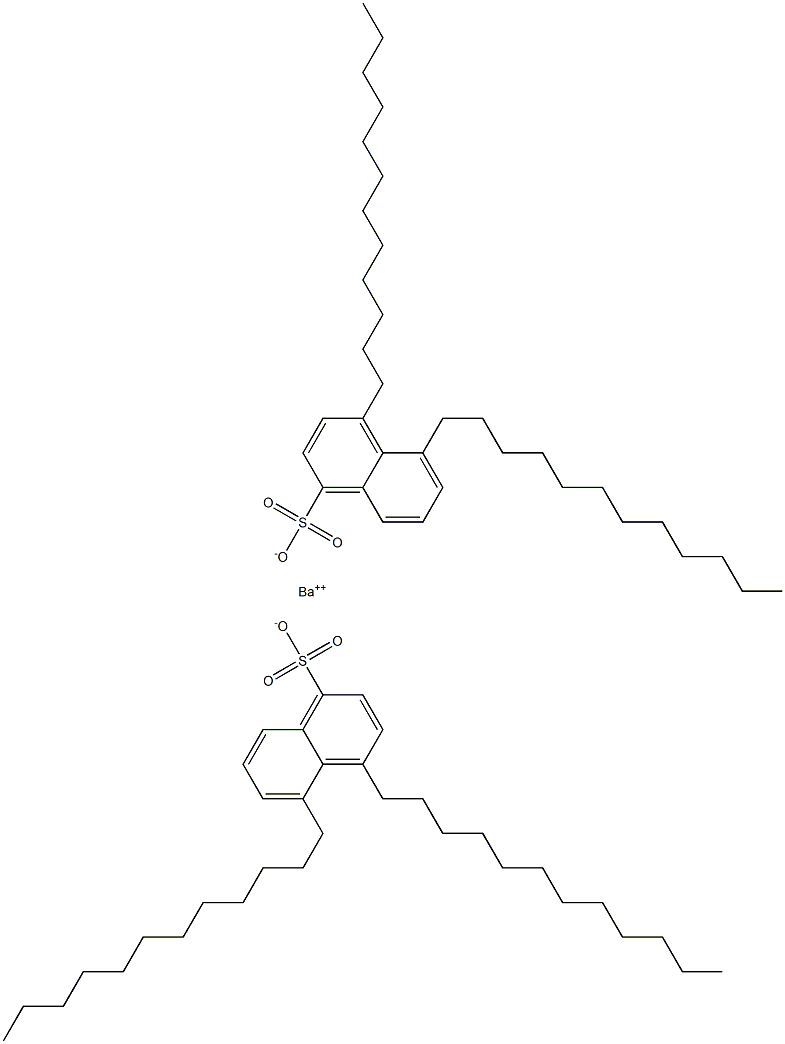 Bis(4,5-didodecyl-1-naphthalenesulfonic acid)barium salt Structure
