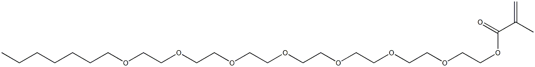 メタクリル酸(3,6,9,12,15,18,21-ヘプタオキサオクタコサン-1-イル) 化学構造式