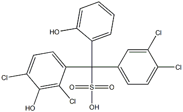 (3,4-Dichlorophenyl)(2,4-dichloro-3-hydroxyphenyl)(2-hydroxyphenyl)methanesulfonic acid