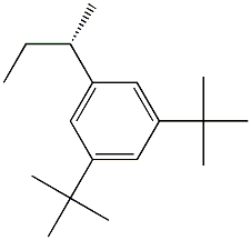 (+)-1-[(S)-sec-ブチル]-3,5-ジ-tert-ブチルベンゼン 化学構造式