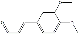 (E)-3,4-ジメトキシシンナムアルデヒド 化学構造式