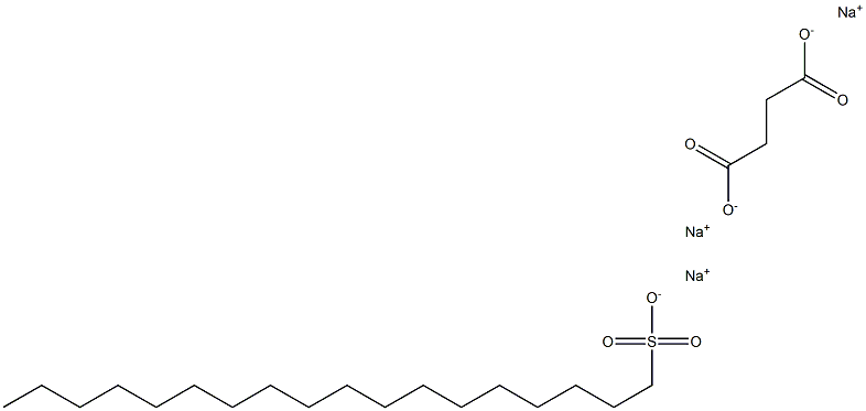 琥珀酸单十八酰胺磺酸钠盐, , 结构式