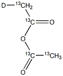 Acetic anhydride-13C4,d6 97 atom % D, 99 atom % 13C 结构式