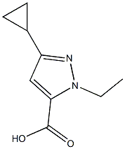 5-Cyclopropyl-2-ethyl-2H-pyrazole-3-carboxylic acid Structure
