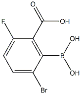 2-Bromo-5-fluoro-6-carboxyphenylboronic acid Structure
