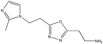 2-(5-(2-(2-methyl-1H-imidazol-1-yl)ethyl)-1,3,4-oxadiazol-2-yl)ethanamine Struktur