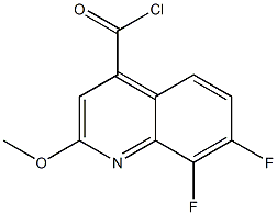 7,8-difluoro-2-methoxyquinoline-4-carbonyl chloride 化学構造式