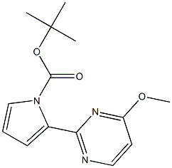 tert-butyl 2-(4-methoxypyrimidin-2-yl)-1H-pyrrole-1-carboxylate Struktur