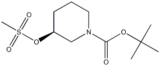 (S)-tert-Butyl 3-(methylsulfonyloxy)piperidine-1-carboxylate 结构式