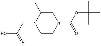 2-(4-(Tert-Butoxycarbonyl)-2-methylpiperazin-1-yl)acetic acid Structure