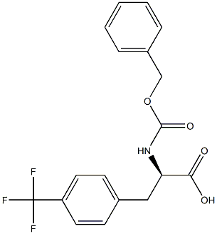 CBZ-4-(三氟甲基)-D-苯丙氨酸, , 结构式