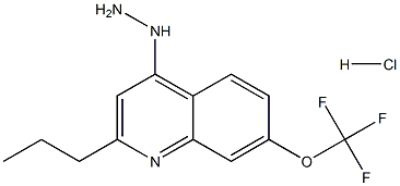 4-Hydrazino-2-propyl-7-trifluoromethoxyquinoline Hydrochloride Structure