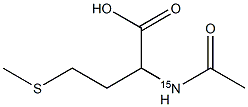 N-乙酰-DL-蛋氨酸-15N,,结构式