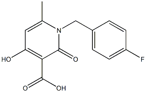 1-(4-fluorobenzyl)-4-hydroxy-6-methyl-2-oxo-1,2-dihydropyridine-3-carboxylic acid 结构式
